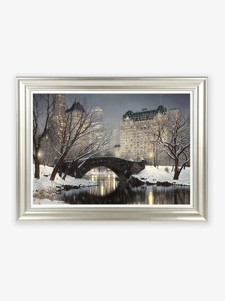 Artko Champagne Winter Nights, Central Park by Rod Chase Framed Art - Image 2 of 3