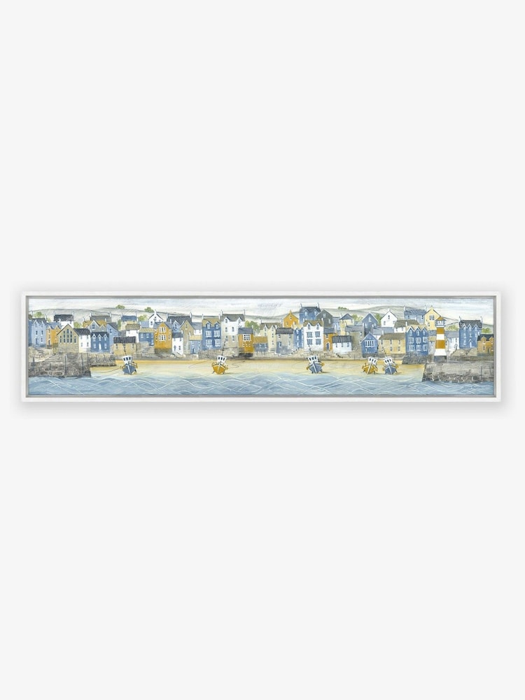 Artko White Lighthouse View by Diane Demirci Framed Canvas - Image 2 of 3