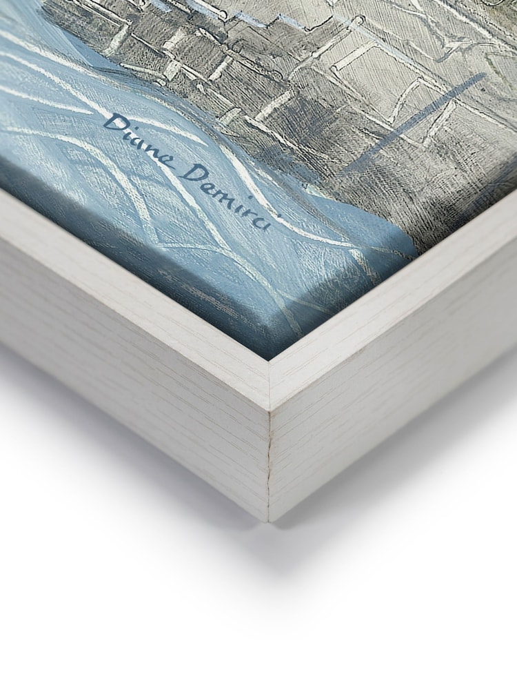Artko White Lighthouse View by Diane Demirci Framed Canvas - Image 3 of 3