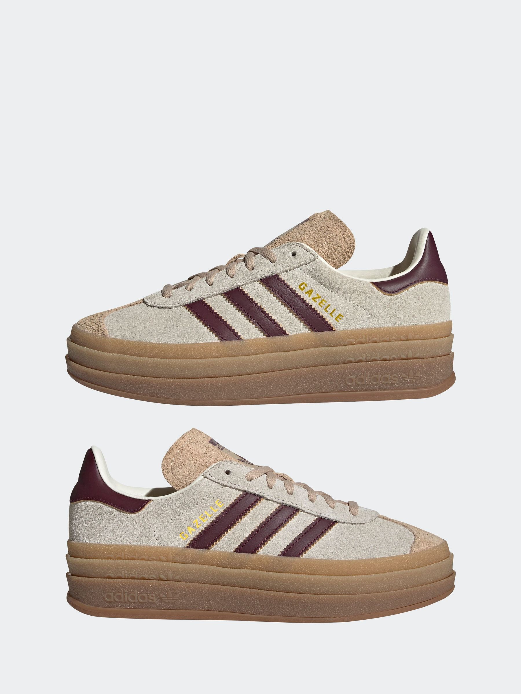 Buy adidas Originals Beige/Red Gazelle Bold W Trainers from Next USA