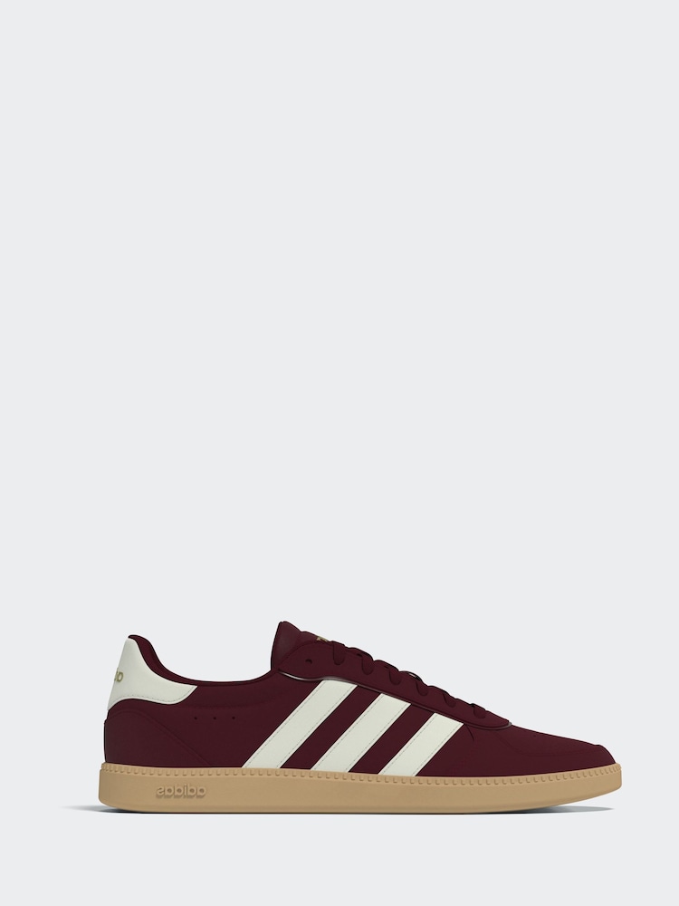adidas Burgundy Red Breaknet Sleek Trainers - Image 1 of 4