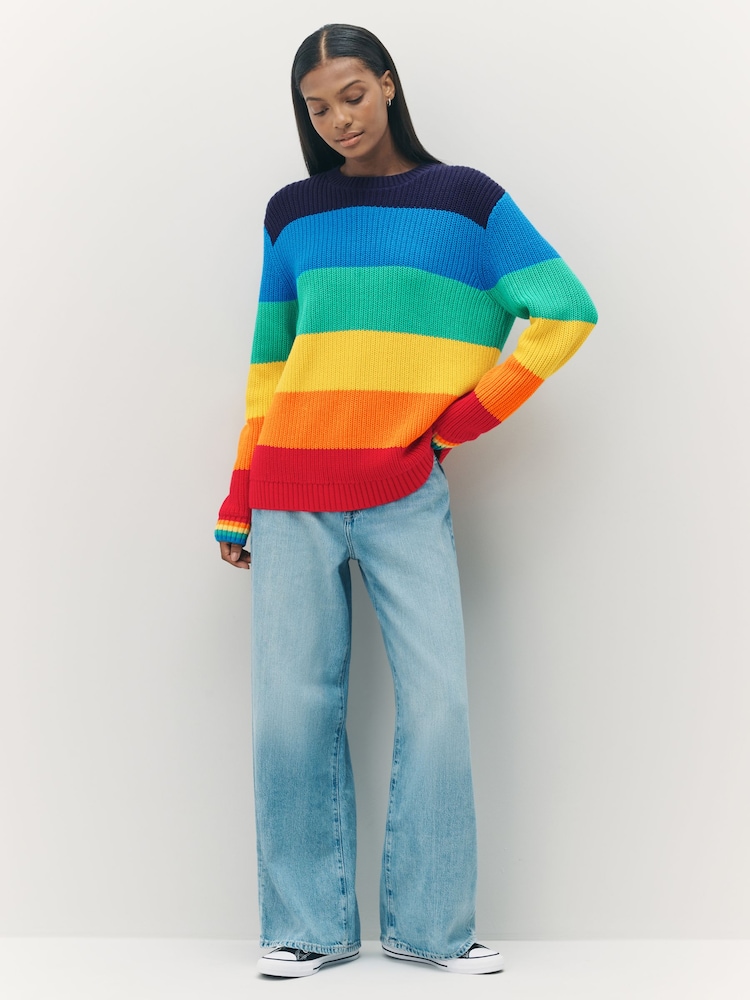 Little Bird by Jools Oliver Navy Knitted Stripe Cotton Jumper - Image 2 of 12 Little Bird by Jools Oliver Navy Knitted Stripe Cotton Jumper - Image 2 of 12
