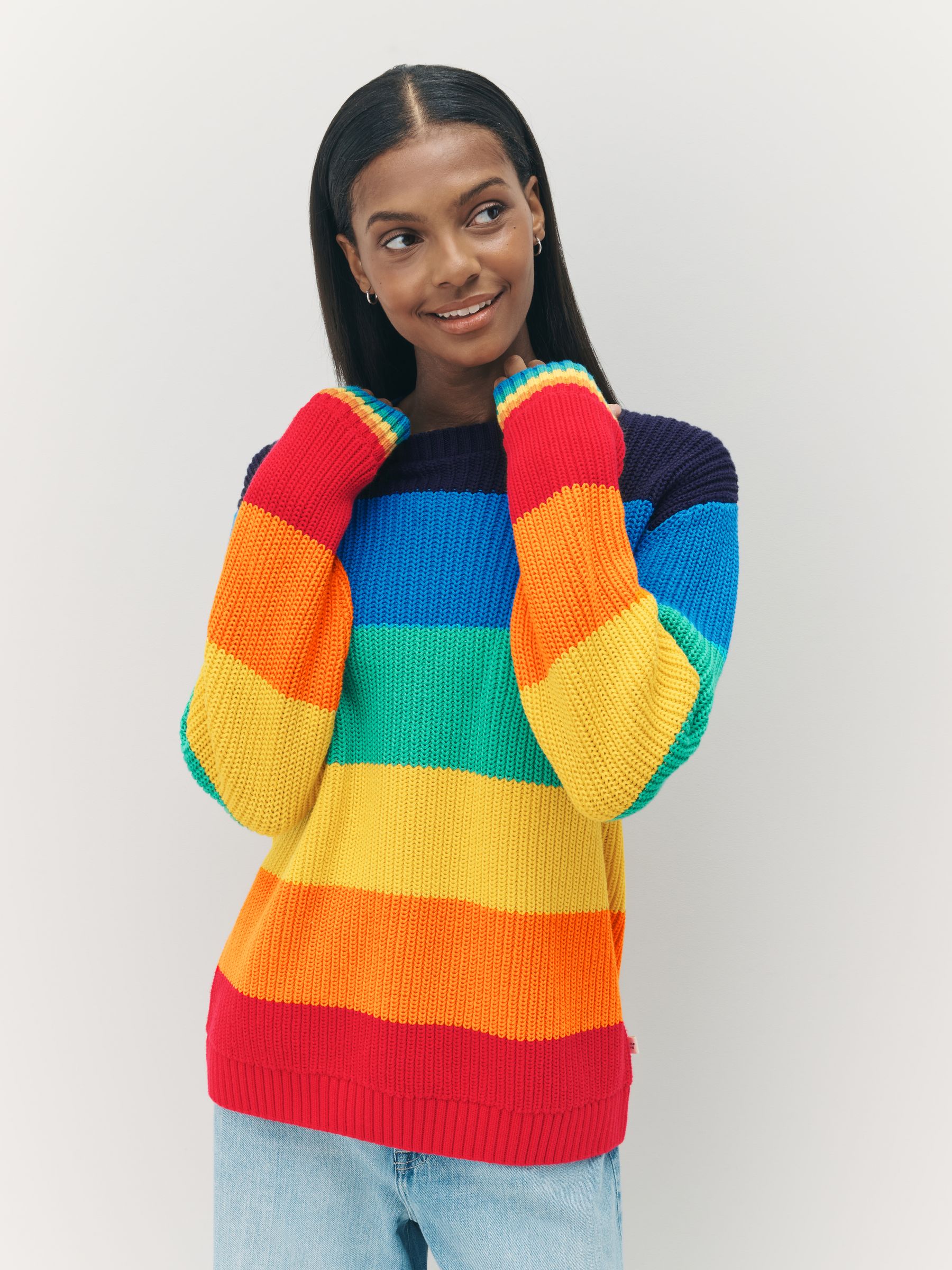 Buy Little Bird by Jools Oliver Navy Knitted Stripe Cotton Jumper