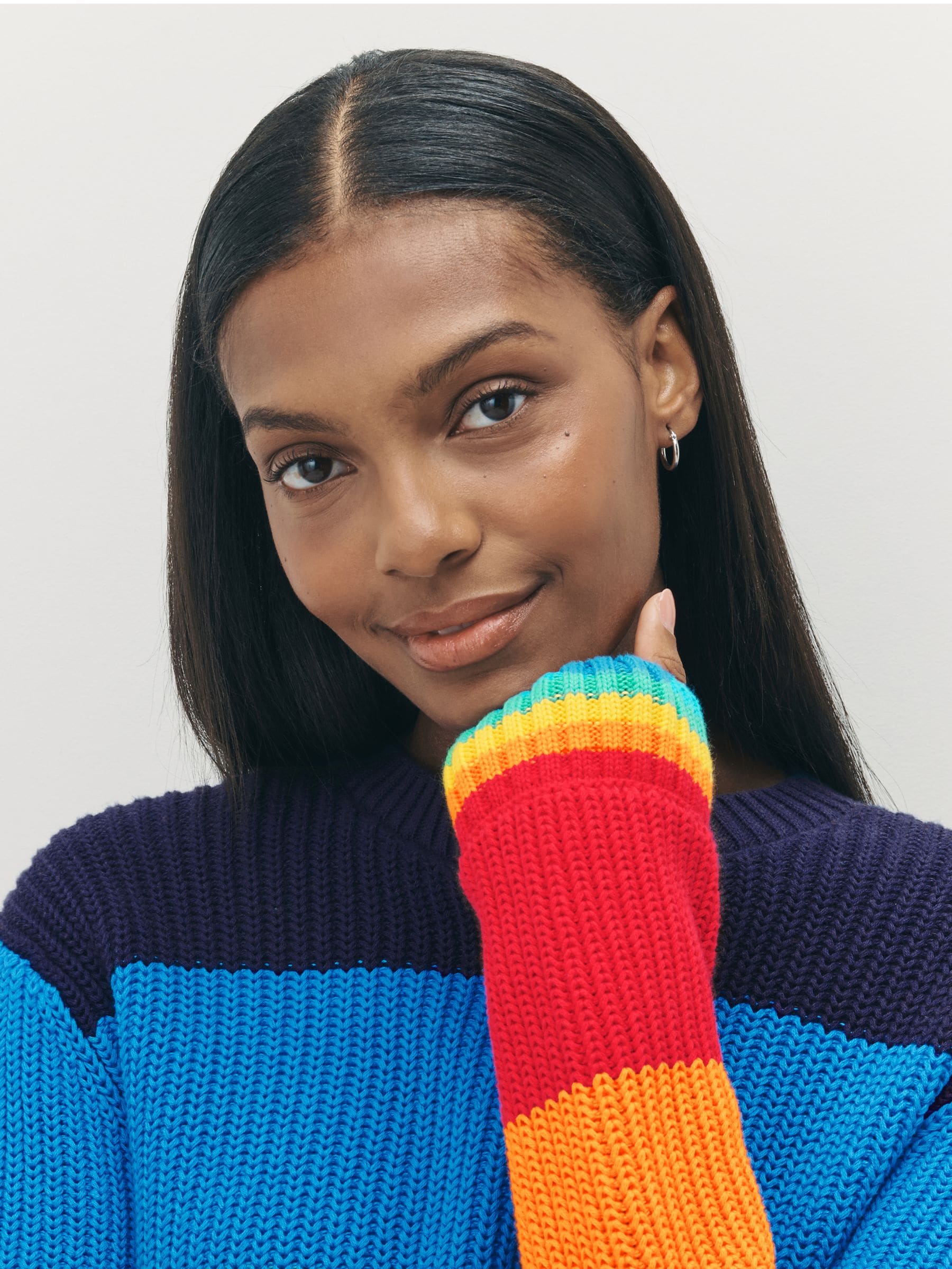 Buy Little Bird by Jools Oliver Navy Knitted Stripe Cotton Jumper
