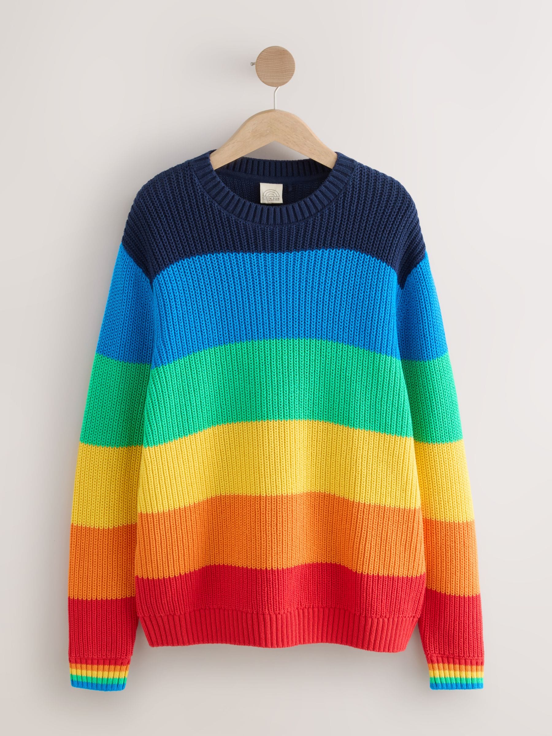 Buy Little Bird by Jools Oliver Navy Knitted Stripe Cotton Jumper