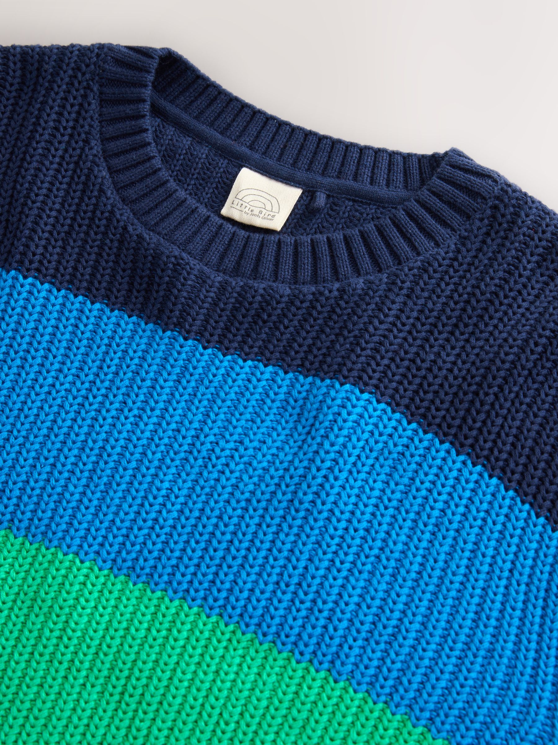 Buy Little Bird by Jools Oliver Navy Knitted Stripe Cotton Jumper