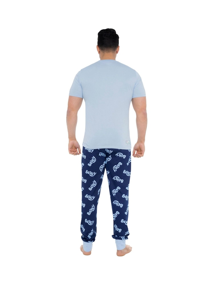 Character Blue Short Sleeve 100% Cotton Pyjamas Set - Image 13 of 14