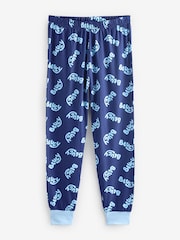 Character Blue Short Sleeve 100% Cotton Pyjamas Set - Image 3 of 14