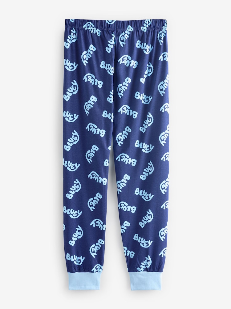 Character Blue Short Sleeve 100% Cotton Pyjamas Set - Image 5 of 14