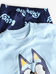 Character Blue Bluey Short Sleeve 100% Cotton Pyjamas Set - Image 10 of 12