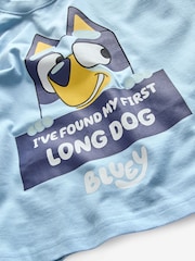 Character Blue Bluey Short Sleeve 100% Cotton Pyjamas Set - Image 11 of 12