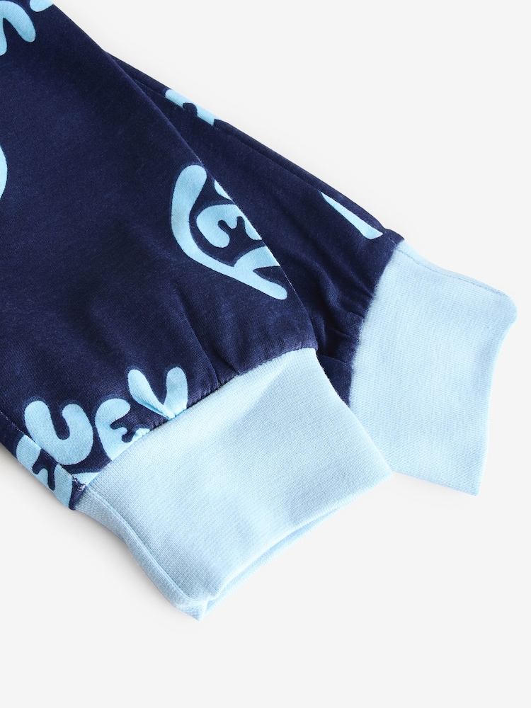 Character Blue Bluey Short Sleeve 100% Cotton Pyjamas Set - Image 12 of 12