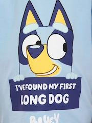 Character Blue Bluey Short Sleeve 100% Cotton Pyjamas Set - Image 7 of 12