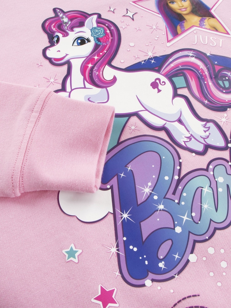 Character Pink Barbie Unicorn Sweatshirt - Image 4 of 10