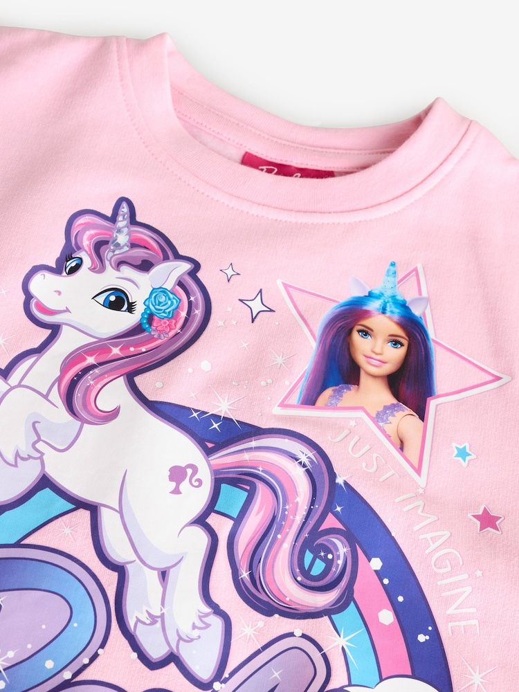 Character Pink Barbie Unicorn Sweatshirt - Image 7 of 10