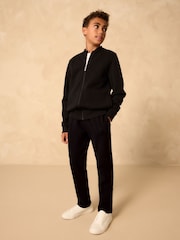 New Black Smart Jersey Bomber Jacket and Joggers Set (3-16yrs) - Image 1 of 9