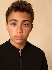 New Black Smart Jersey Bomber Jacket and Joggers Set (3-16yrs) - Image 2 of 9