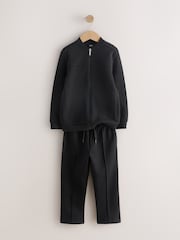 New Black Smart Jersey Bomber Jacket and Joggers Set (3-16yrs) - Image 5 of 9