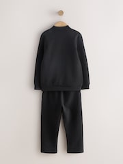 New Black Smart Jersey Bomber Jacket and Joggers Set (3-16yrs) - Image 6 of 9