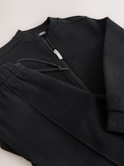 New Black Smart Jersey Bomber Jacket and Joggers Set (3-16yrs) - Image 8 of 9