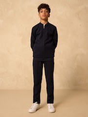 Navy Smart Jersey Bomber Jacket and Joggers Set (3-16yrs) - Image 1 of 9