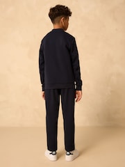 Navy Smart Jersey Bomber Jacket and Joggers Set (3-16yrs) - Image 3 of 9