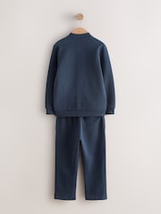 Navy Smart Jersey Bomber Jacket and Joggers Set (3-16yrs) - Image 6 of 9