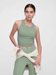 Gap Green Studio Longline Sports Bra - Image 1 of 4