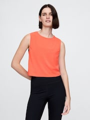Naranja - Camiseta sin mangas corta y ajustada en tejido transpirable de Gap - Imagen 1 de 4