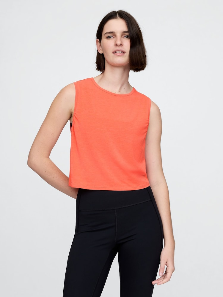Naranja - Camiseta sin mangas corta y ajustada en tejido transpirable de Gap - Imagen 1 de 4