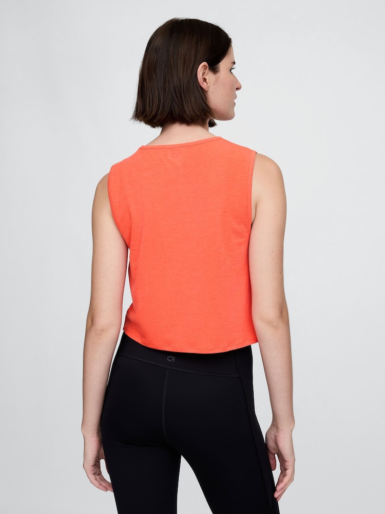 Naranja - Camiseta sin mangas corta y ajustada en tejido transpirable de Gap - Imagen 2 de 4