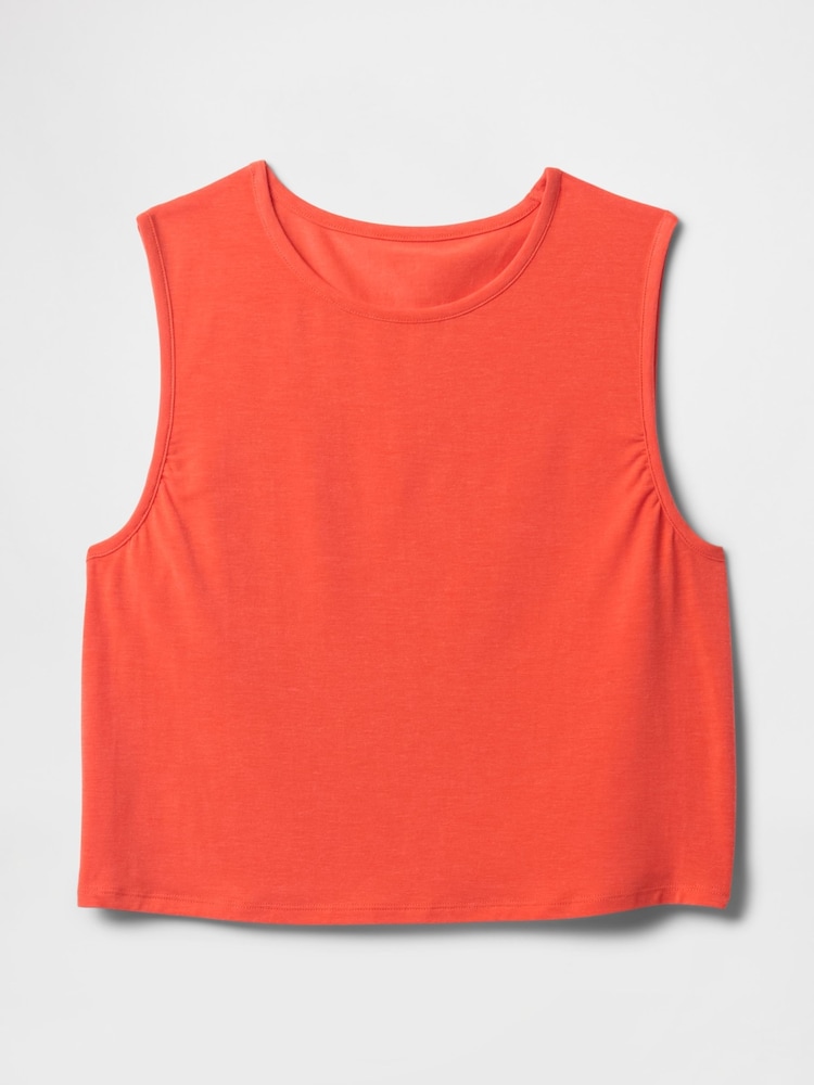 Gap Orange Breathe Cropped Muscle Vest - Image 3 of 4