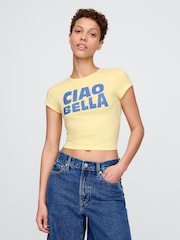 Butter Yellow - Camiseta gráfica recortada de Gap - Imagen 1 de 5