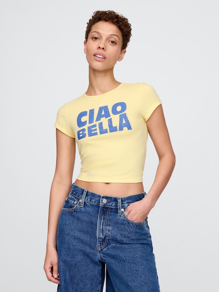 Butter Yellow - Camiseta gráfica recortada de Gap - Imagen 1 de 5