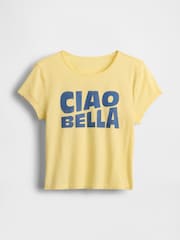 Butter Yellow - Camiseta gráfica recortada de Gap - Imagen 4 de 5