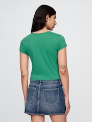 Verde - Camiseta gráfica recortada de Gap - Imagen 2 de 5