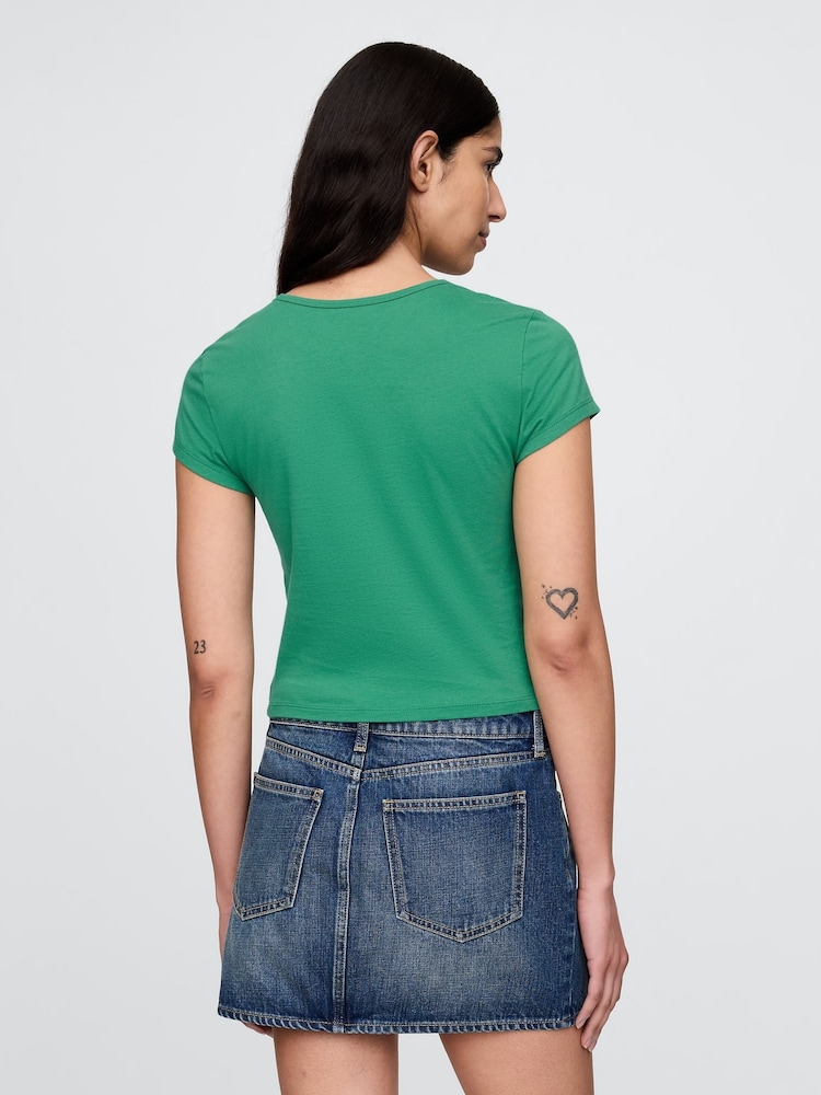 Verde - Camiseta gráfica recortada de Gap - Imagen 2 de 5