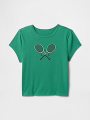 Verde - Camiseta gráfica recortada de Gap - Imagen 4 de 5