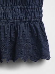 Gap Blue Denim Smocked Cami Top - Image 5 of 5