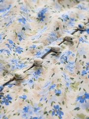 Gap Blue Crepe Flutter-Sleeve Top - Image 5 of 5