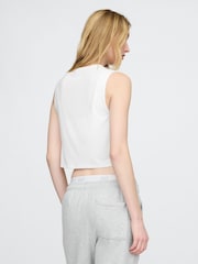 Blanco - Camiseta sin mangas corta y ajustada en tejido transpirable de Gap - Imagen 2 de 4