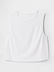 Blanco - Camiseta sin mangas corta y ajustada en tejido transpirable de Gap - Imagen 3 de 4