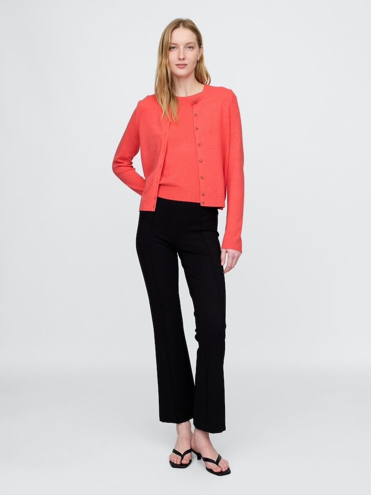 Gap Red CashSoft Short Sleeve Crew Neck Knit Top - Image 3 of 5