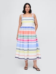 Gap Striped Cotton Slim Fit Midi Dress - Imagen 4 de 7