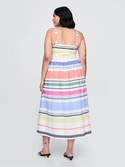 Gap Striped Cotton Slim Fit Midi Dress - Imagen 5 de 7