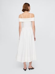 Белый - Gap Off-Shoulder Bardot Midi Dress - Image 2 of 5