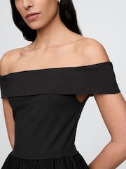 Черный - Gap Off-Shoulder Bardot Midi Dress - Image 5 of 5