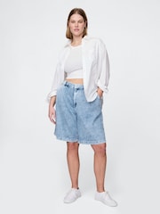 Azul - Shorts de corte largo y tiro alto con diseño supersuave 365 de Gap - Imagen 5 de 5