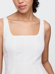 Gap White Heavyweight Linen-Blend Seamed Jumpsuit - Image 5 of 5
