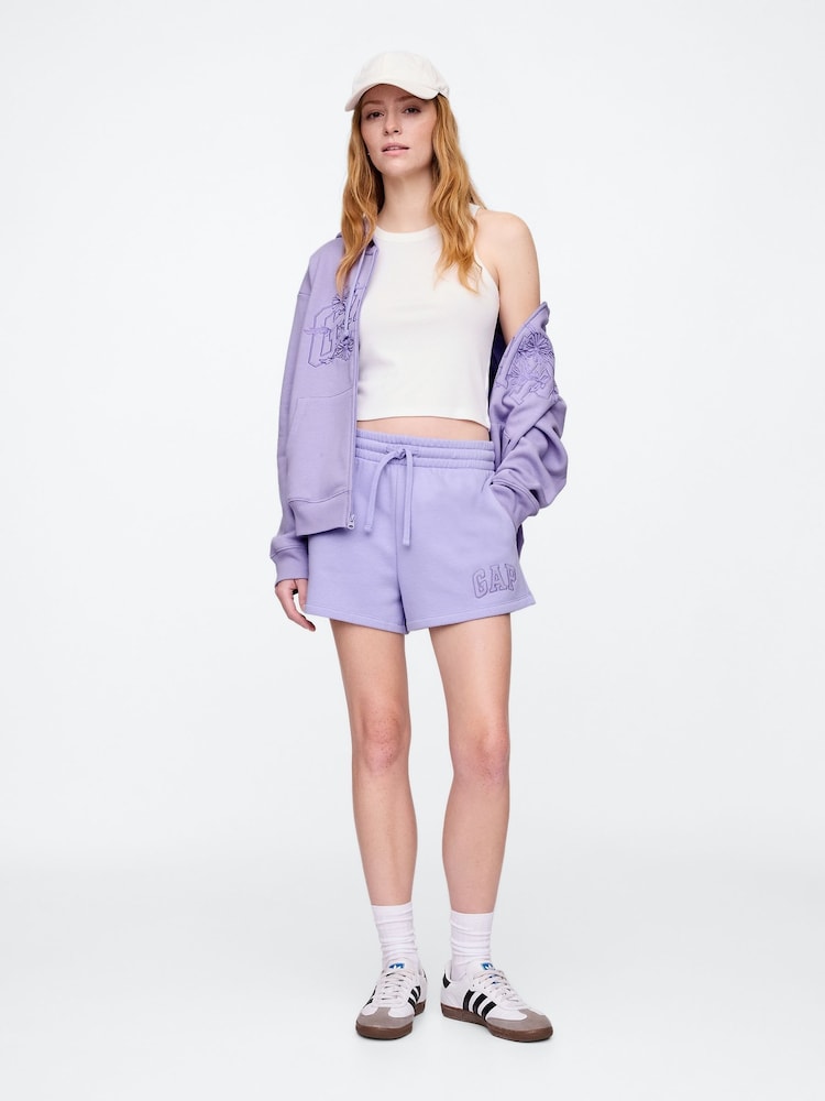 Morado - Pantalones cortos con logo sin cierres de Gap - Imagen 2 de 5
